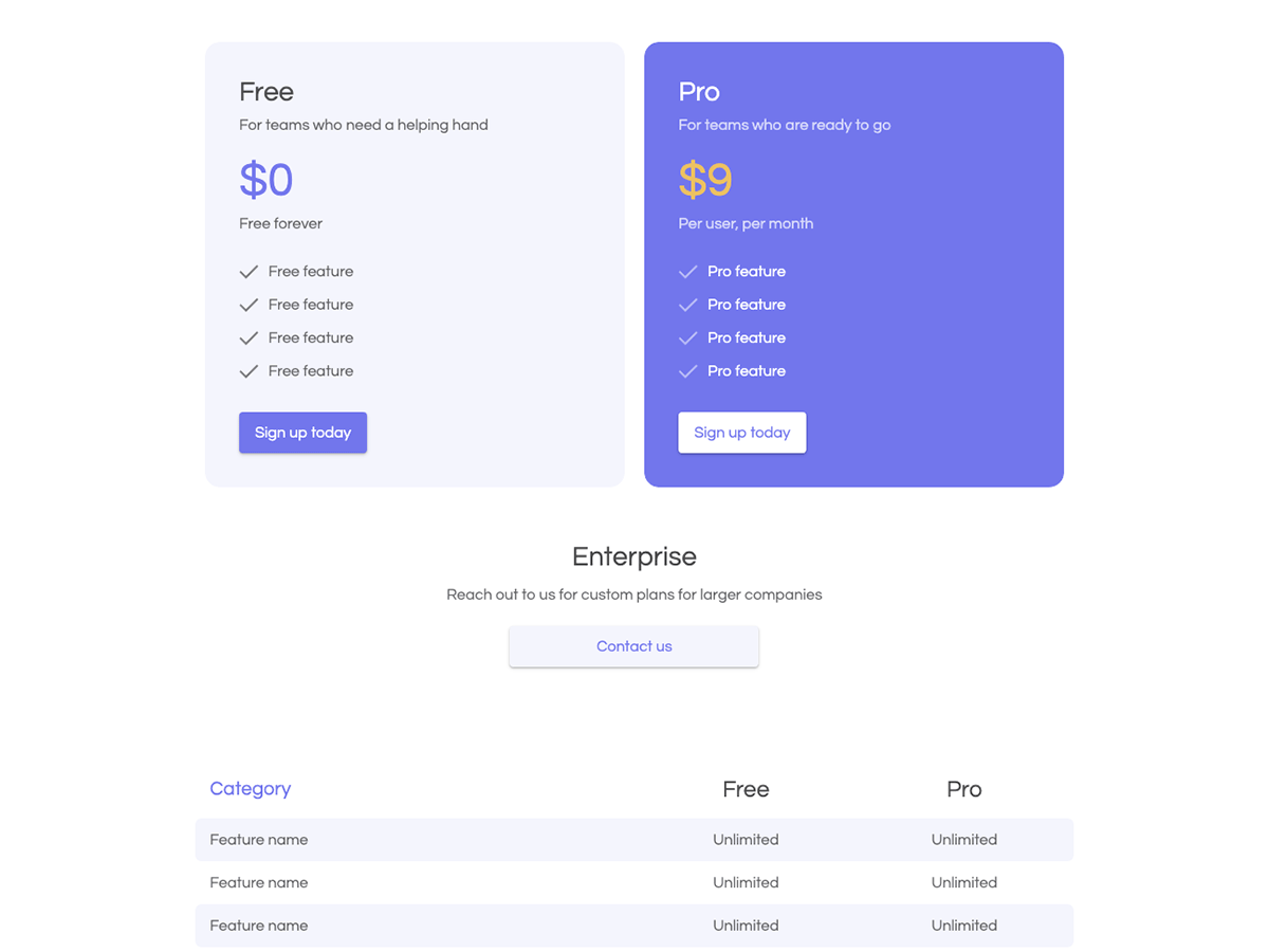 Polygon Makeswift startup template pricing plans
