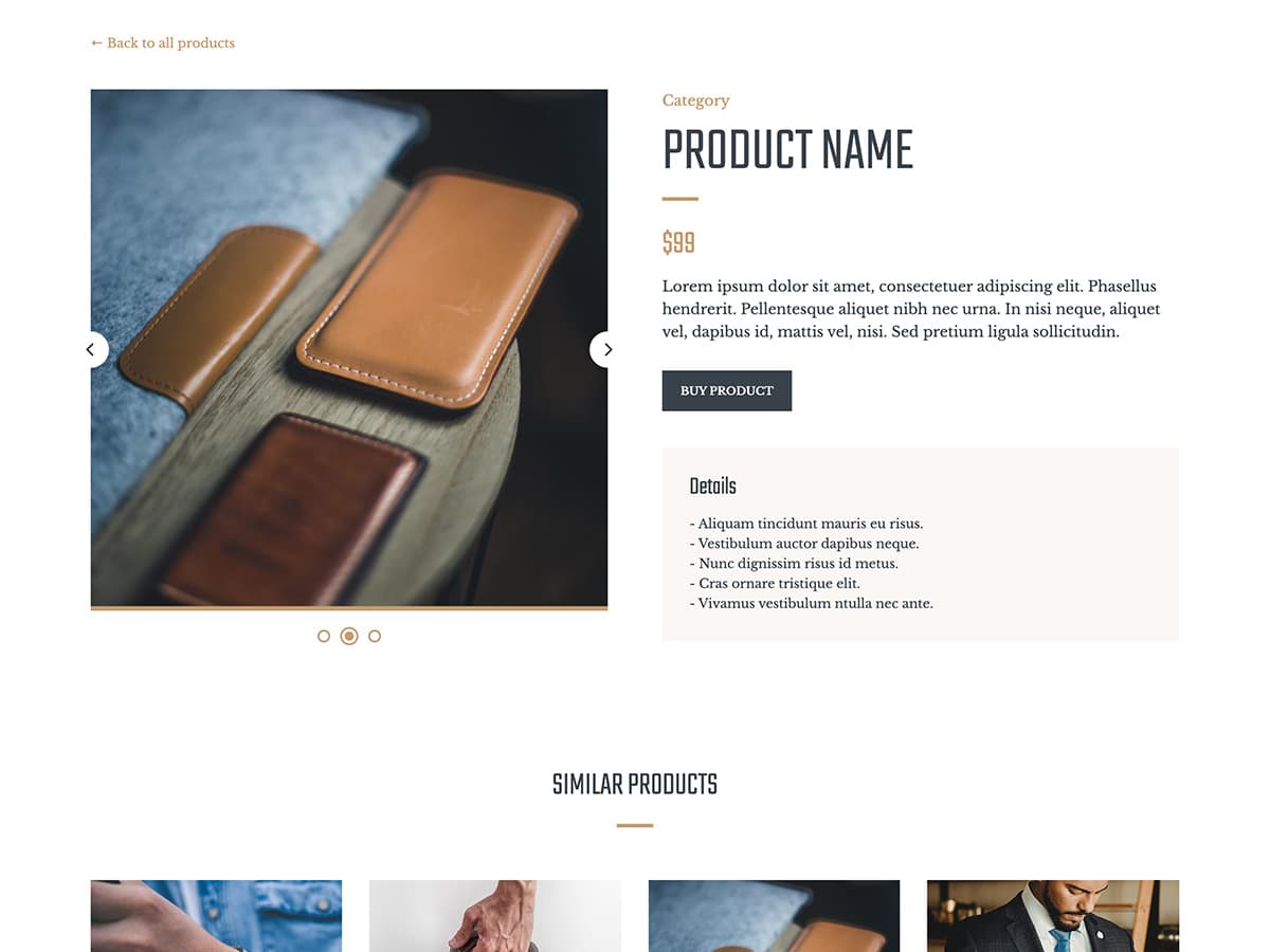 Makeswift Dapper template product detail