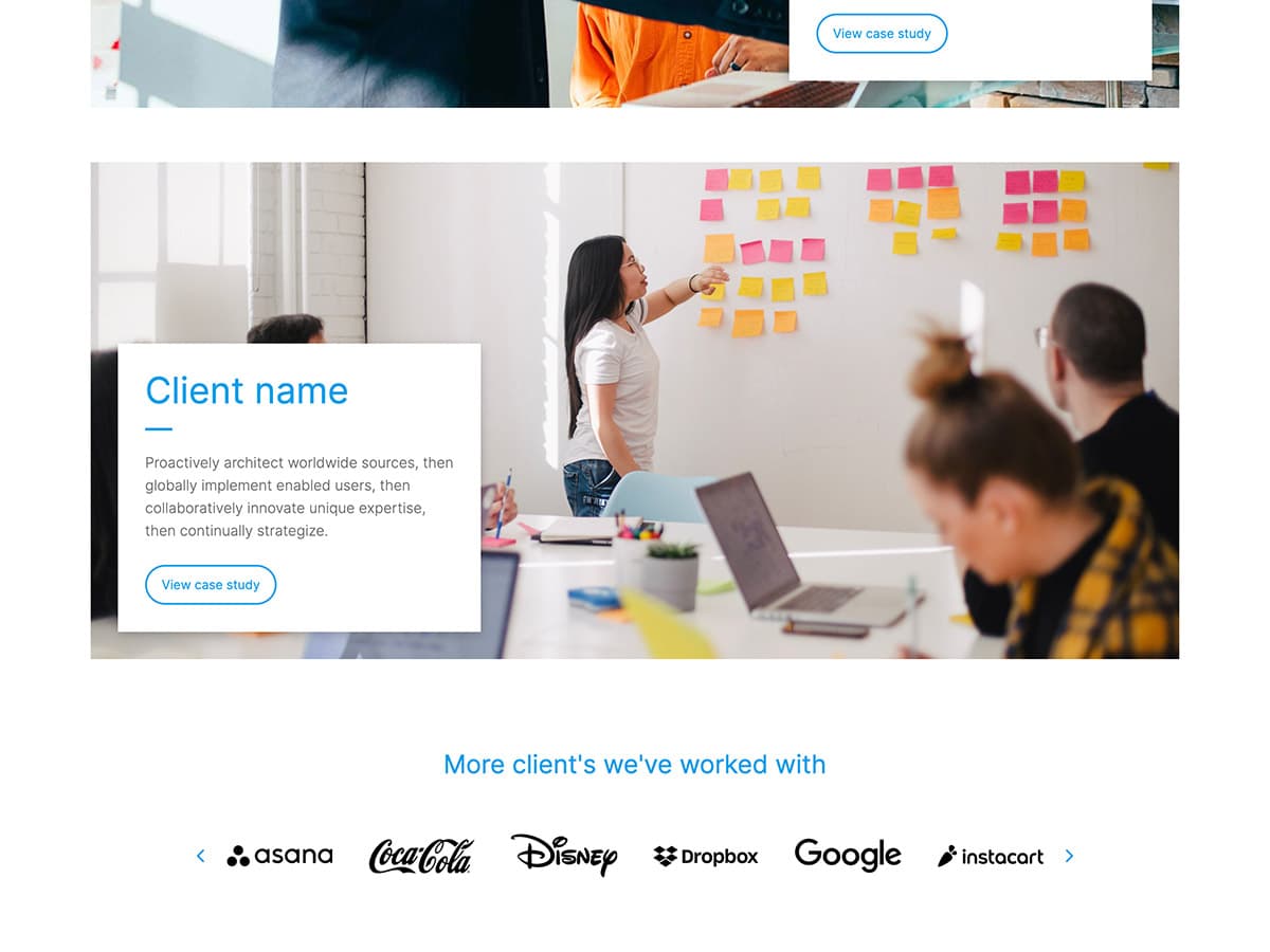 Benchmark Makeswift agency template clients and logos