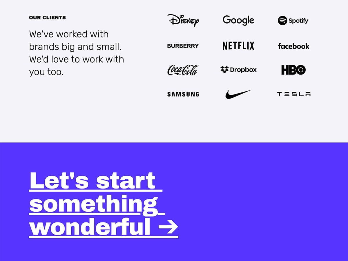 Big Type Agency Template Home