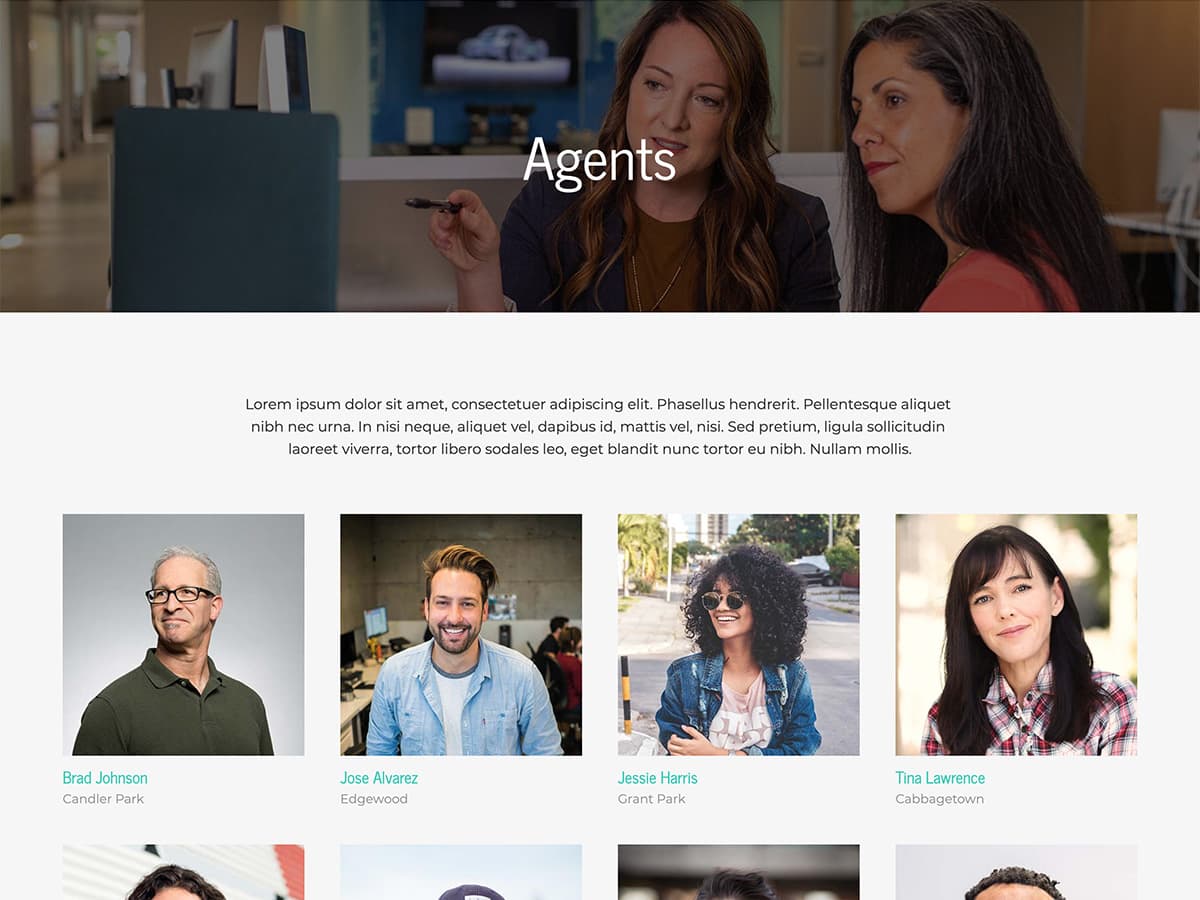 Makeswift Estate Real Estate template agents