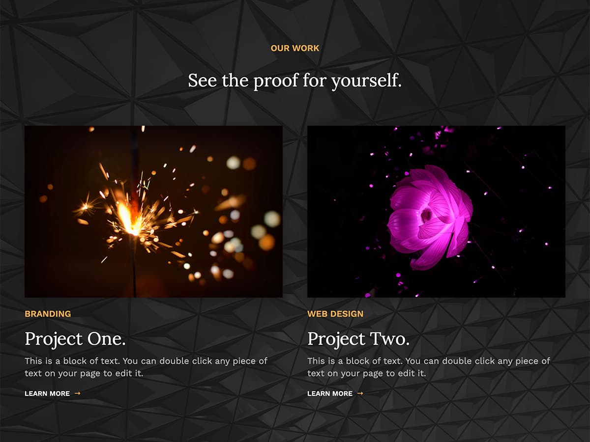 Monochromatic Makeswift agency template work
