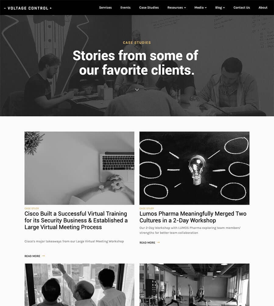Voltage Control site screenshot