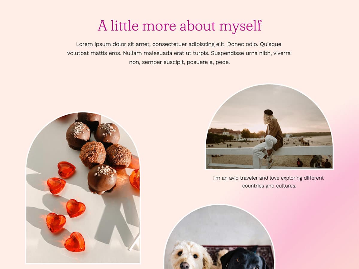 Glimmer Makeswift personal template home