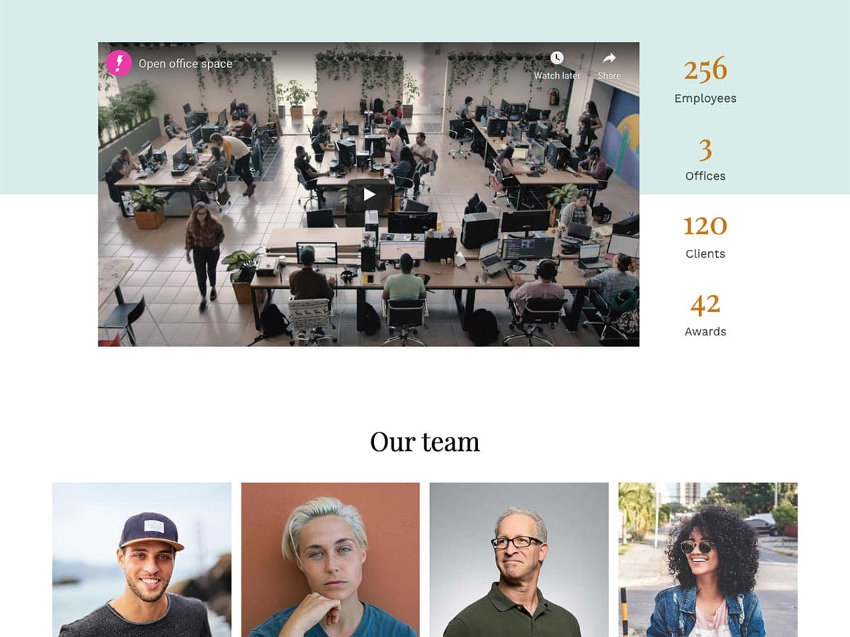 Makeswift Tandem startup template about page