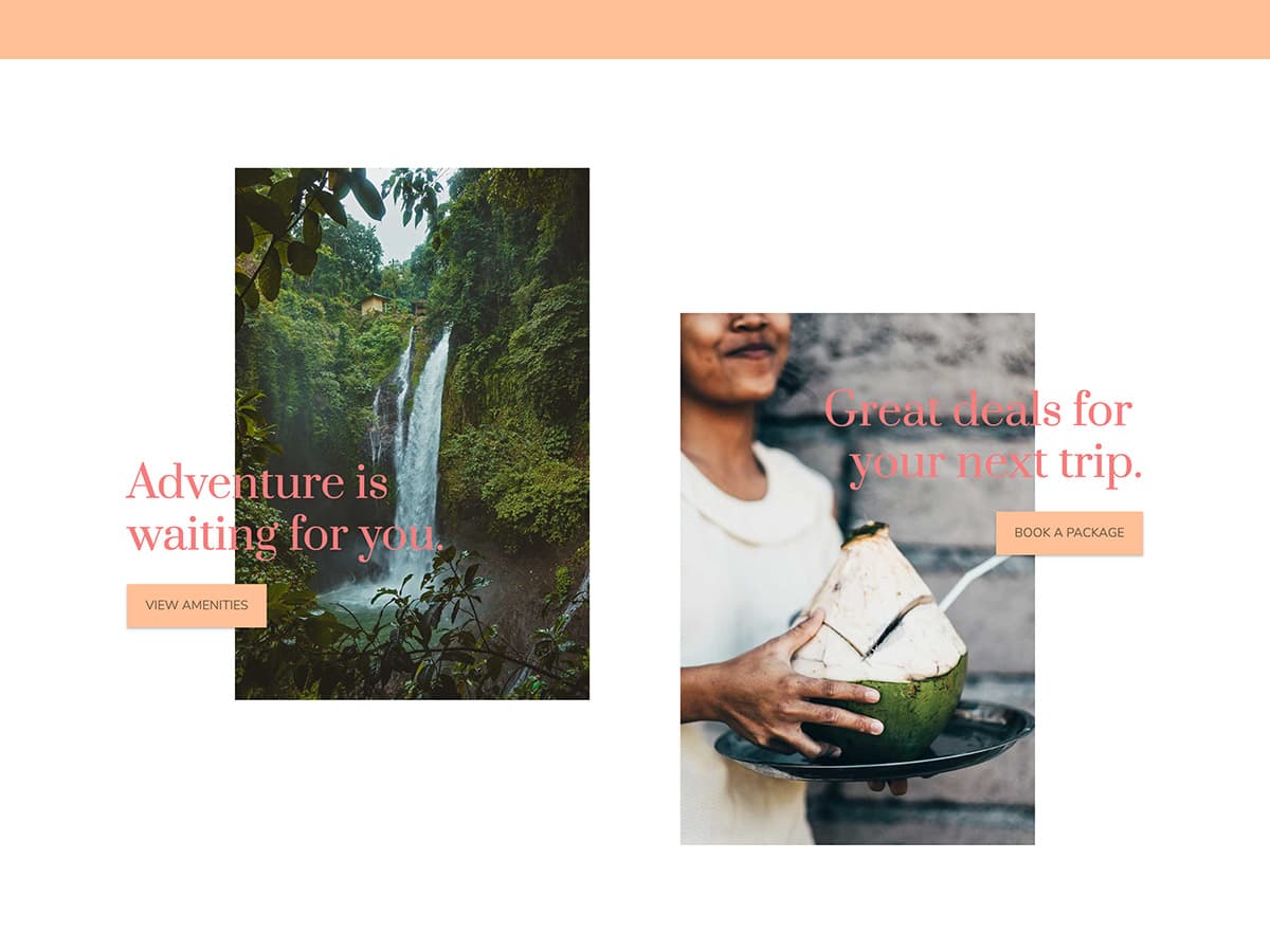 Overnight Makeswift Business template calls to action