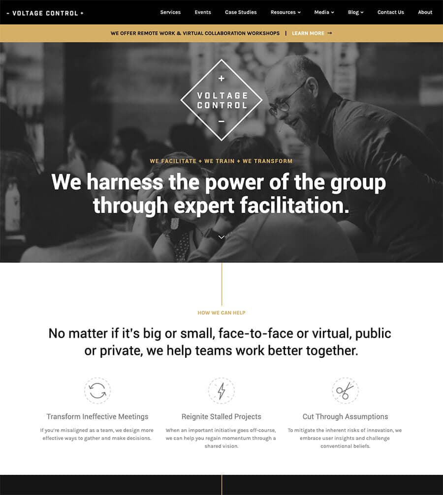 Voltage Control site screenshot