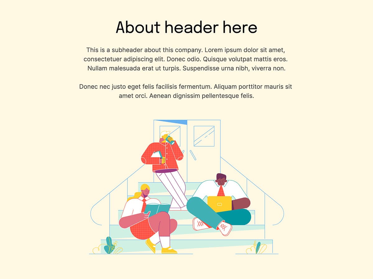 Makeswift Bootstrap template about header