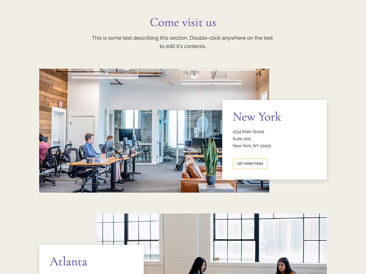 Nouveau Makeswift business template locations