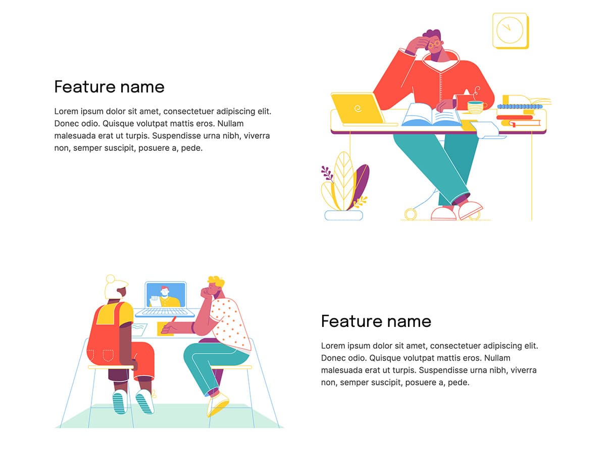 Makeswift Bootstrap template home illustrations