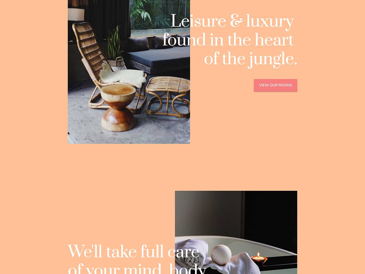 Overnight Makeswift Business template amenities