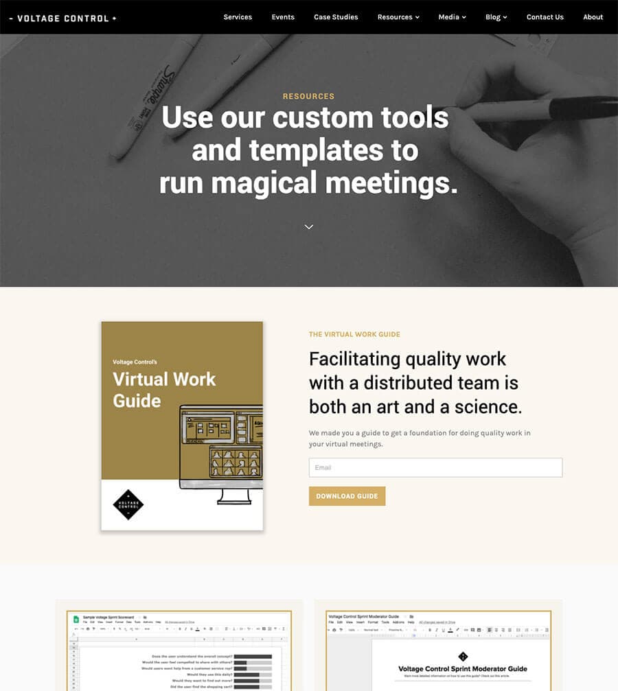 Voltage Control site screenshot