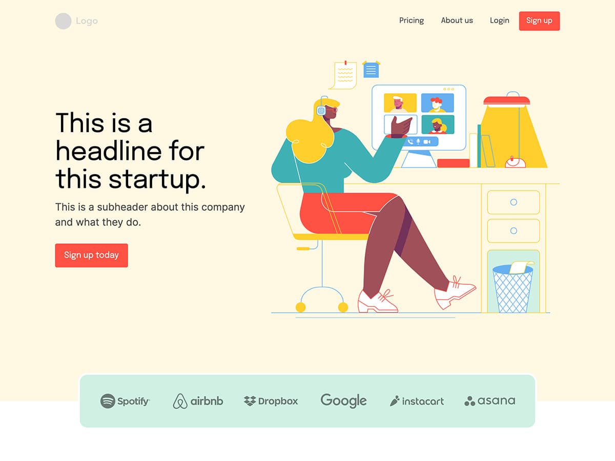 Makeswift Bootstrap template home hero