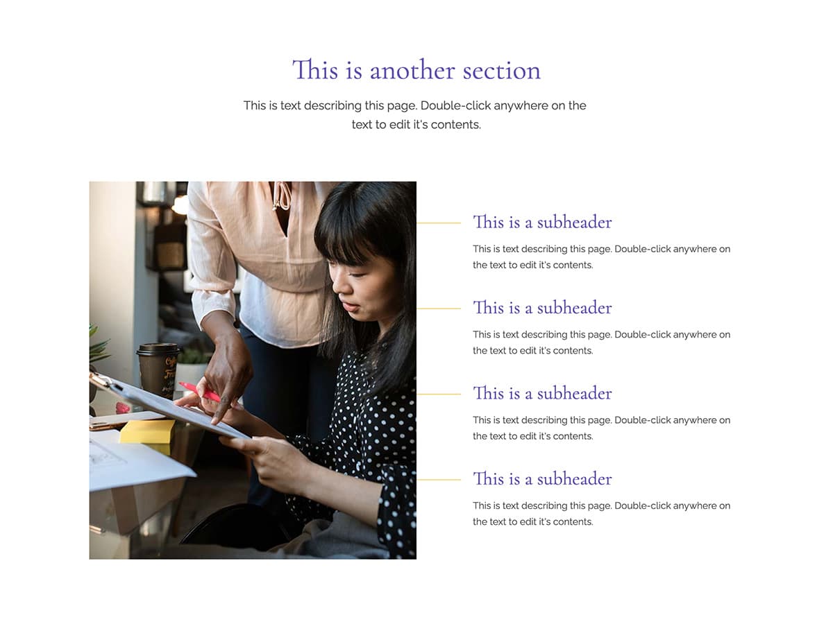 Nouveau Makeswift business template services