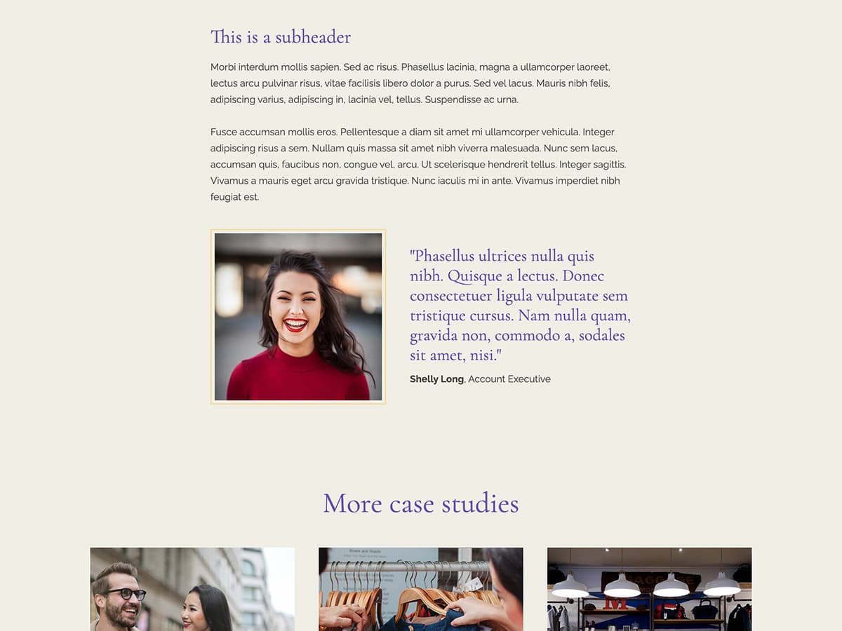Nouveau Makeswift business template case study
