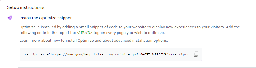 Optimize snippet screen